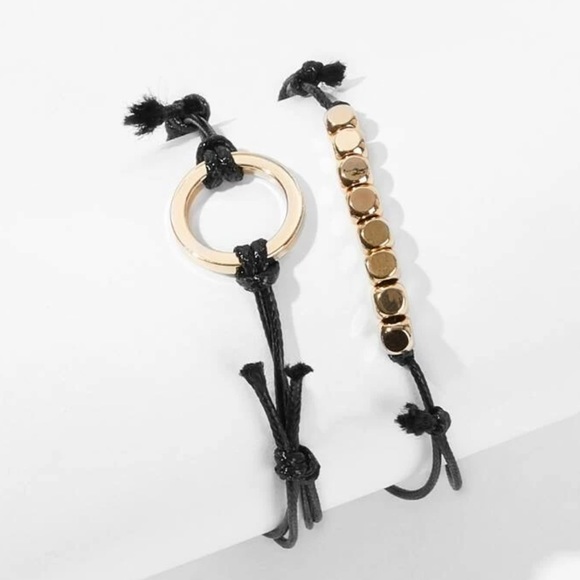 3/$30 Gold Circle & Bead Bracelet Set - Picture 3 of 5